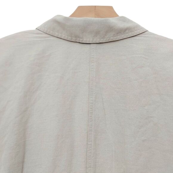 Lane Bryant Linen Blend Jacket Blazer Womens 20 Beige Two Button Work Casual - Picture 6 of 13